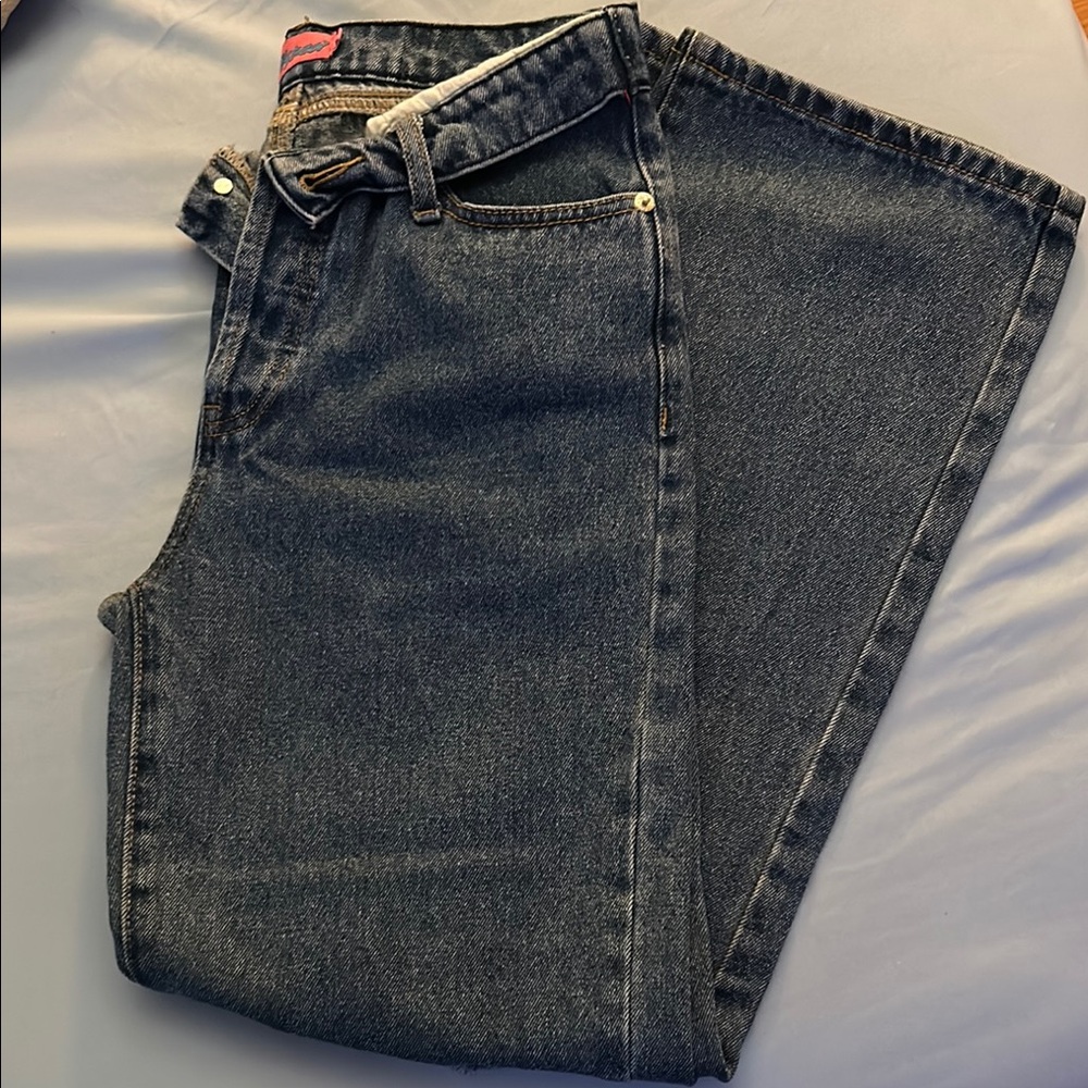 Distressed Dark Denim Jeans